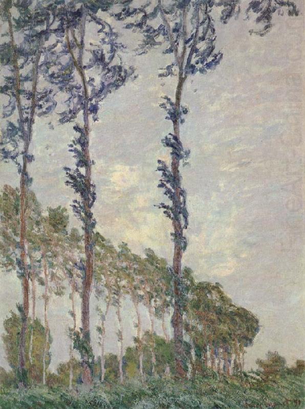 Claude Monet WInd Effect,Sequence of Poplars